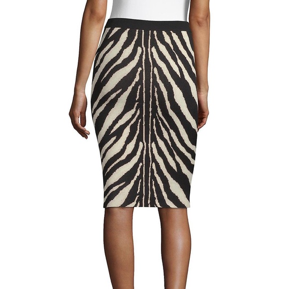 Ronny Kobo Caden Zebra Print Pencil Skirt in size Large NWT - Picture 2 of 10
